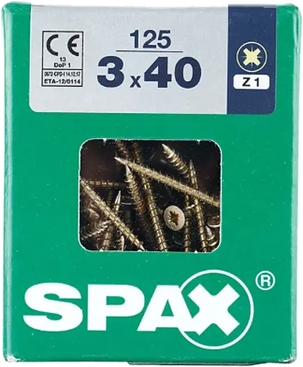 SPAX CP bicro 3x40 L 125 pzs
