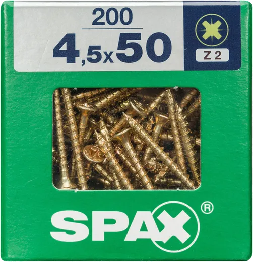 SPAX CP bicro 4,5x50 XL 200 pzs