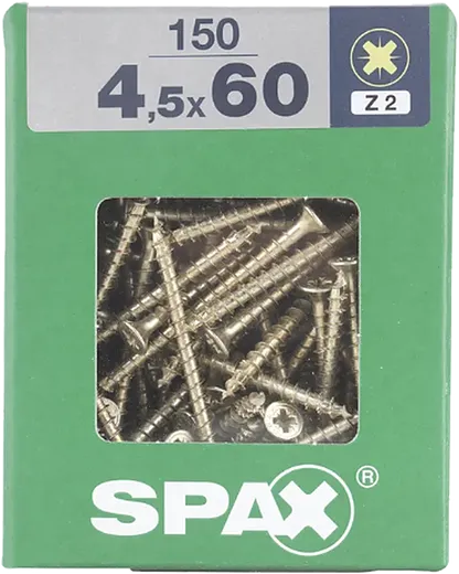 SPAX CP bicro 4,5x60 XL 150 pzs