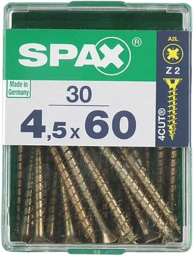 SPAX CP bicro 4,5x60 M 30 pzs