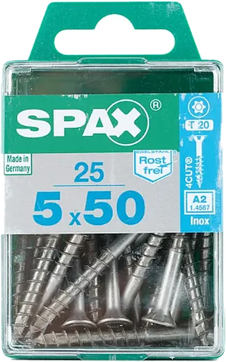 SPAX CP bicro 5x50 M 25 pzs