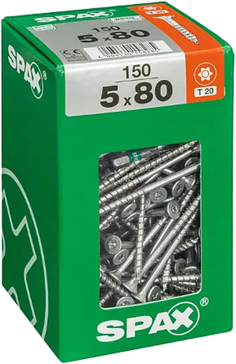 SPAX TRX CP Wirox 5x80 XXL 150 pzs