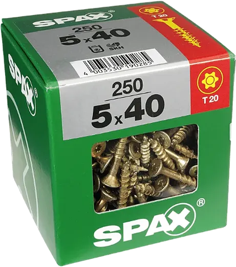 SPAX TRX CP Wirox 5x40 XXL 250 pzs