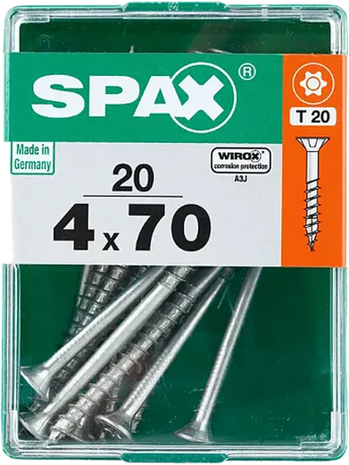 SPAX TRX CP Wirox 4x70 M 20 pzs