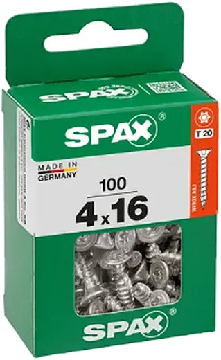 SPAX TRX CP Wirox 4x16 M 100 pzs