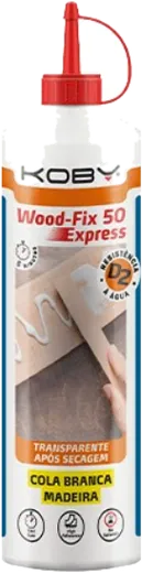 Cola Branca Wood-Fix 50 Express 750G Koby