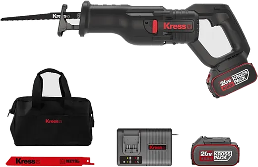 KUE01-Serra Sabre 140mm 20V 2bat 4Ah + Carregador