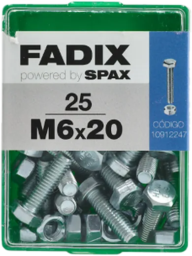 Pf. Cab. Sextavada DIN 933 c/ Porcam 6x20 mm 25und Mh