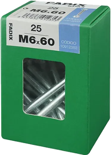 Pf. Cab. Sextavada DIN 933 c/ Porcam 6x60 mm 25und L3