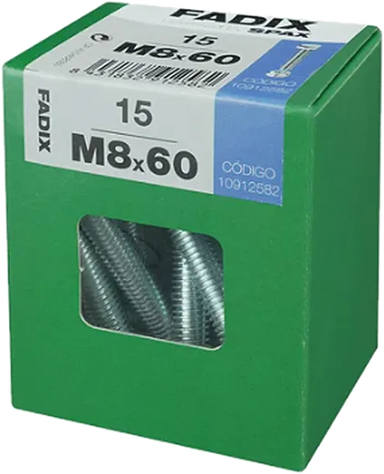 Pf. Cab. Sextavada DIN 933 c/ Porcam 8x60 mm 15und L2