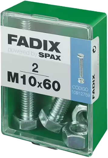 Pf. Cab. Sextavada DIN 933 c/ PorcaM10x60 mm 2und Mh