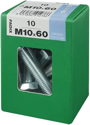 Pf. Cab. Sextavada DIN 933 c/ PorcaM10x60 mm 10und L2