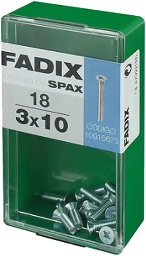 Pf. Métrico Cab. Embeber DIN 965M 3x10 mm 18und S