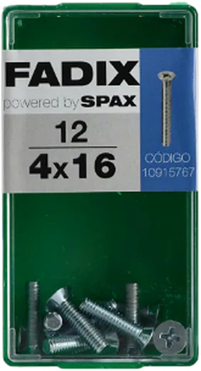 Pf. Métrico Cab. Embeber DIN 965M 4x16 mm 12und S