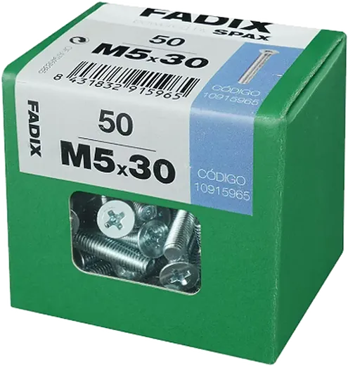Pf. Métrico Cab. Embeber DIN 965M 5x30 mm 50und L1