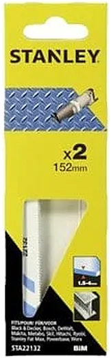2 lâminas onduladas para corte fino em metal. L 150 mm