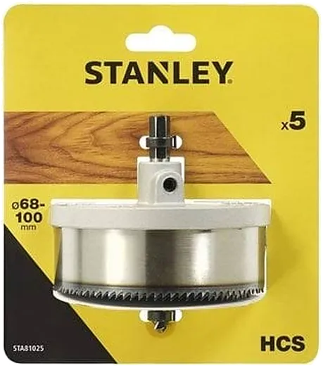 5 brocas Campanhas em aço de carbono ø 68 / 74 / 80 / 90 / 100 mm. Profundidade 30 mm