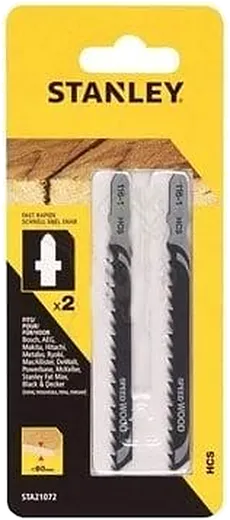 2 lâminas HCS para corte reto e rápido. C. 75 mm. Dte 4 mm. Até 60mm de profundidade en madeira e aglomerado