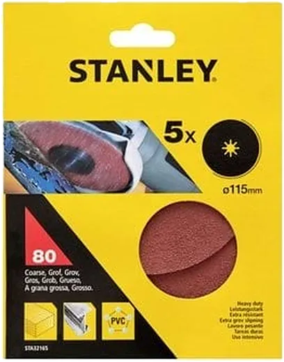 5 Discos de lixa base fibra ø 115x22 mm. Madeira