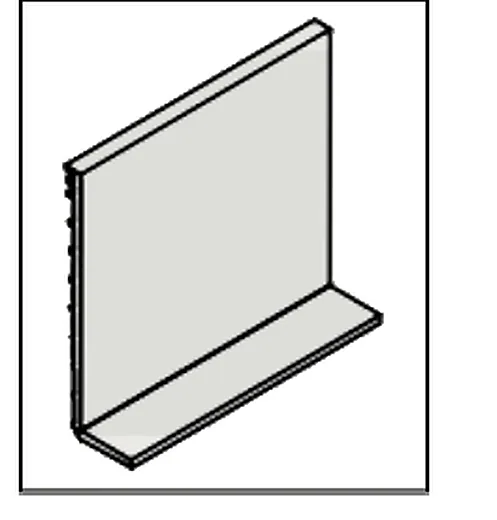 Esquadro Injetado - Preto